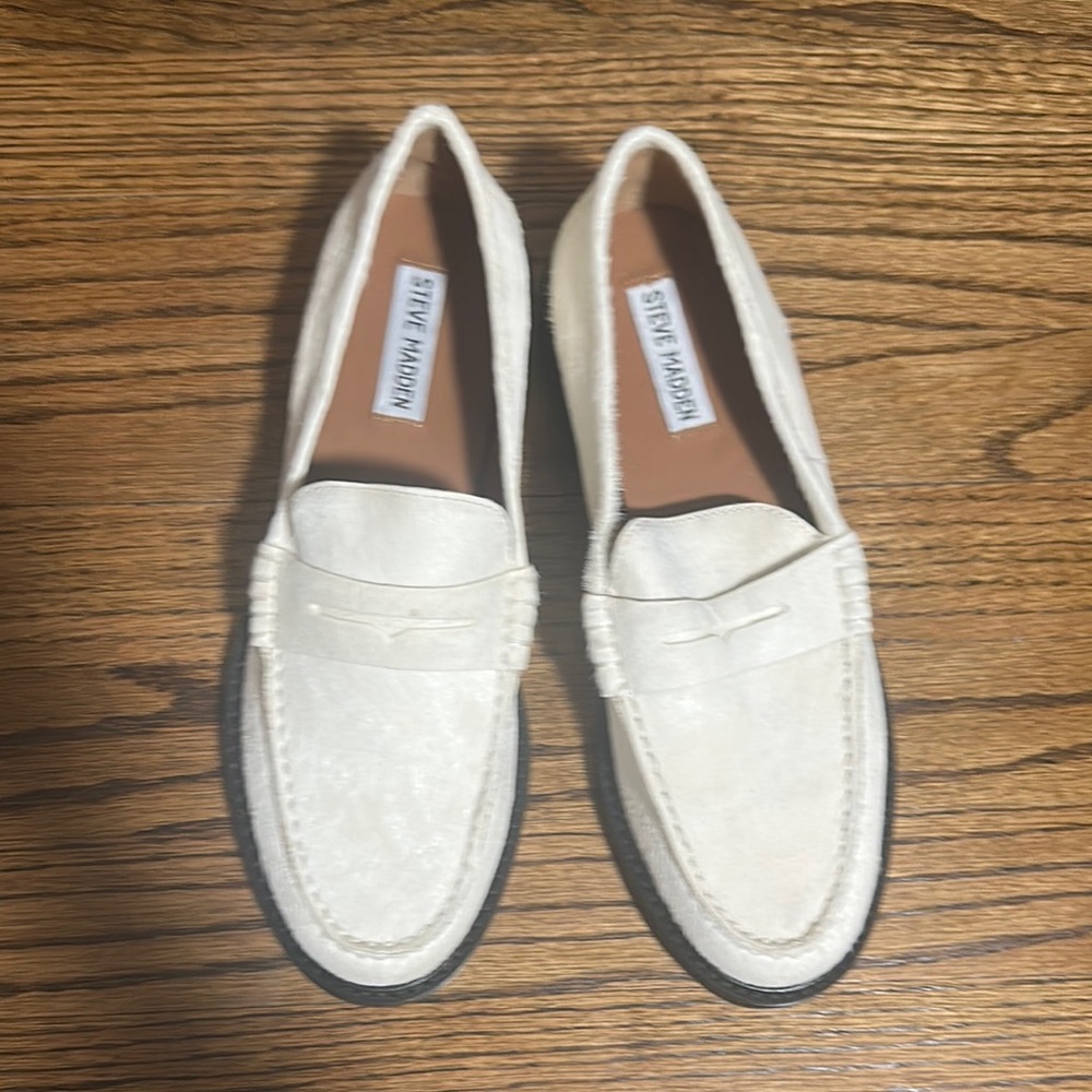 Steve Madden Cream Loafers for Men